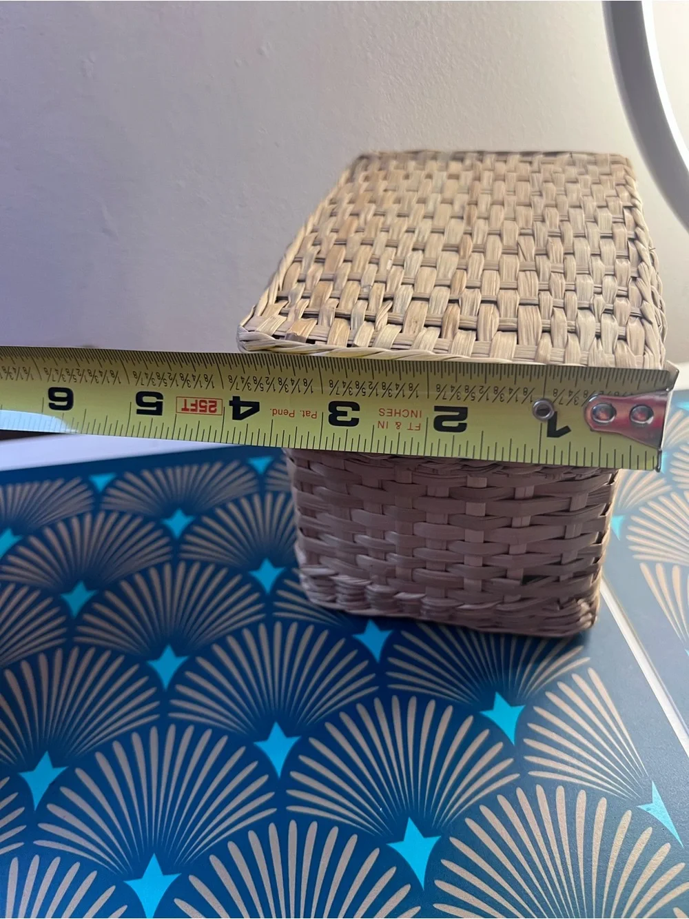 Woven Storage Basket with Lid - Natural Brown